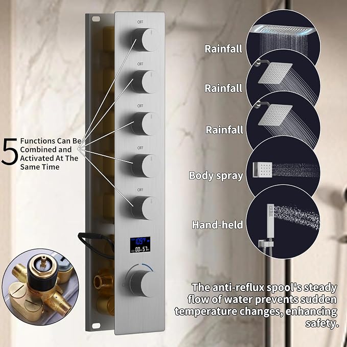 Shower System 16X26 inch Ceiling Mounted Shower Faucet Set - Image 3