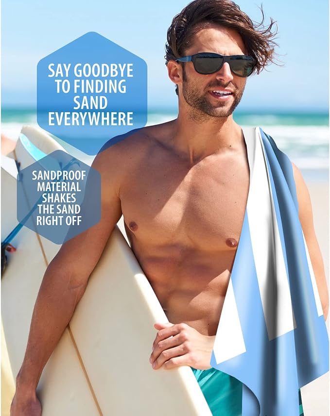 VENTURE 4TH Microfiber Beach Towel: Quick-Dry, Sandproof and Lightweight - Image 7