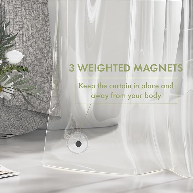 AmazerBath Long Shower Curtain Liner - Image 6