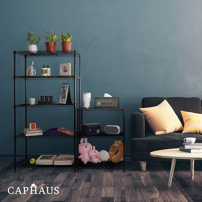 CAPHAUS 4-Tier Adjustable Height Wire Shelving Unit, Wire Rack Shelving - Image 9