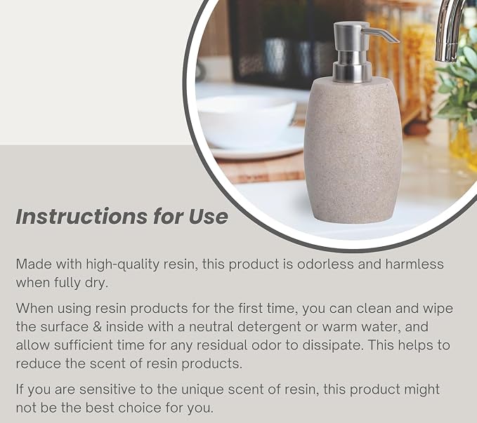 Sandstone Textured Resin Soap Dispenser - Image 9