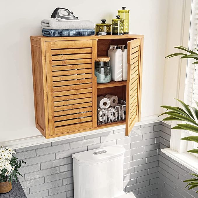 VIAGDO Wall Cabinet Bathroom Storage Cabinet Wall Mounted - Image 6