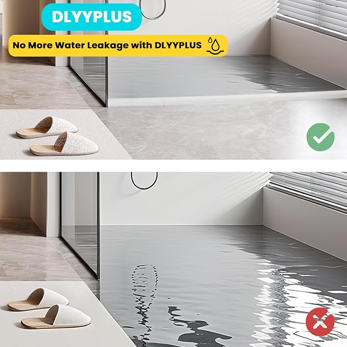 98'' Collapsible Shower Threshold Water Dam Shower Barrier Keeps Water Inside - Image 10