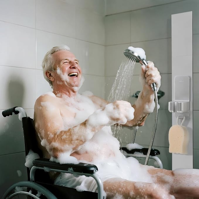 Modular Magnetic Handheld Shower Holder, 5-Section Customizable Sliding Rail - Image 9