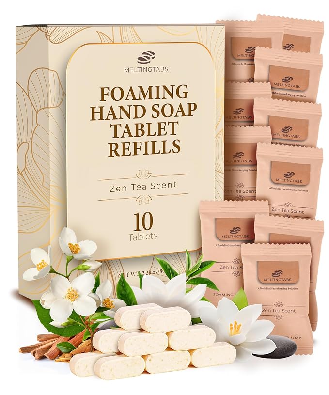 Foaming Hand Soap Tablets Refill Zen Tea Scent by MELTINGTABS