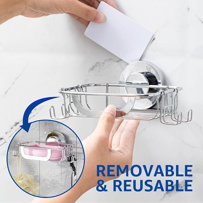 Soap Dish Soap Bar Holder Suction Cup - Image 8