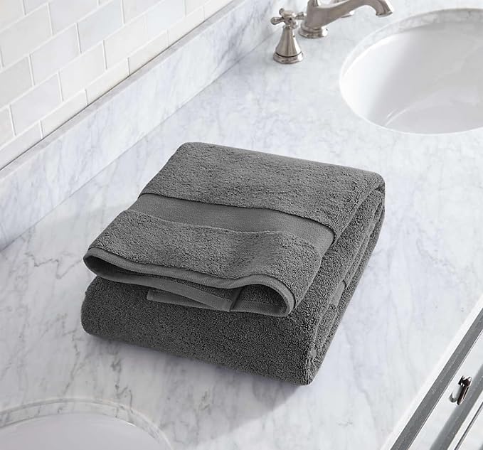 Delara 100% Organic Cotton Towels 650 GSM Plush Feather Touch Quick Dry Bath - Image 3