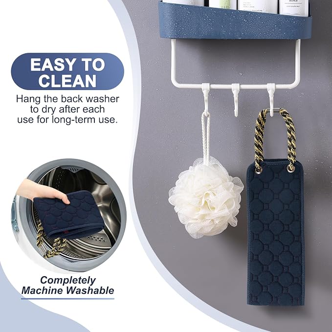 Exfoliating Back Scrubber with Handles, 39 Inch Double-Sided Back Exfoliator - Image 6