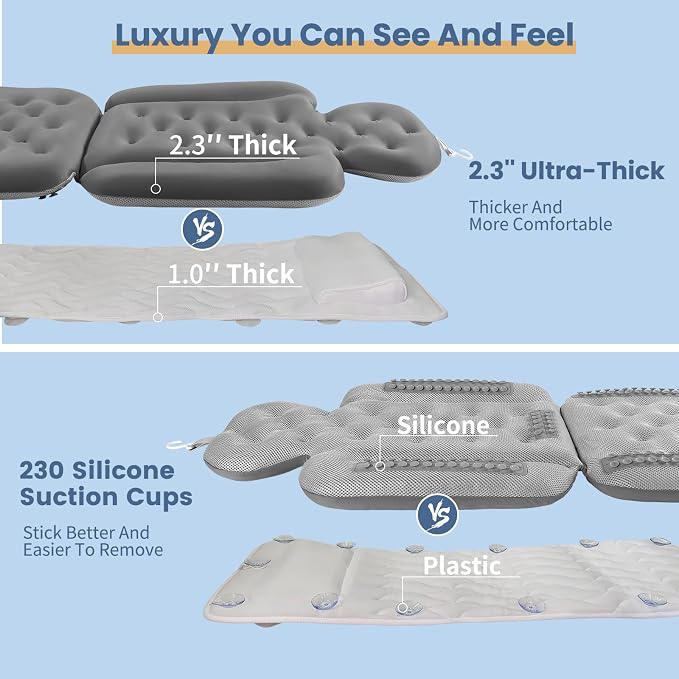 Bath Cushion, Full Body Bathtub Pillow - Image 5