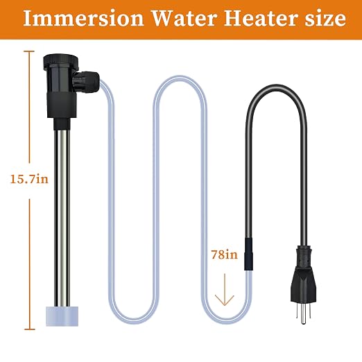 1500W Submersible Hot Tub and Pool Portable Electric Immersion Water Heater - Image 4