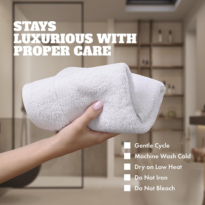 Wealuxe White Washcloths 24 Pack - Image 6