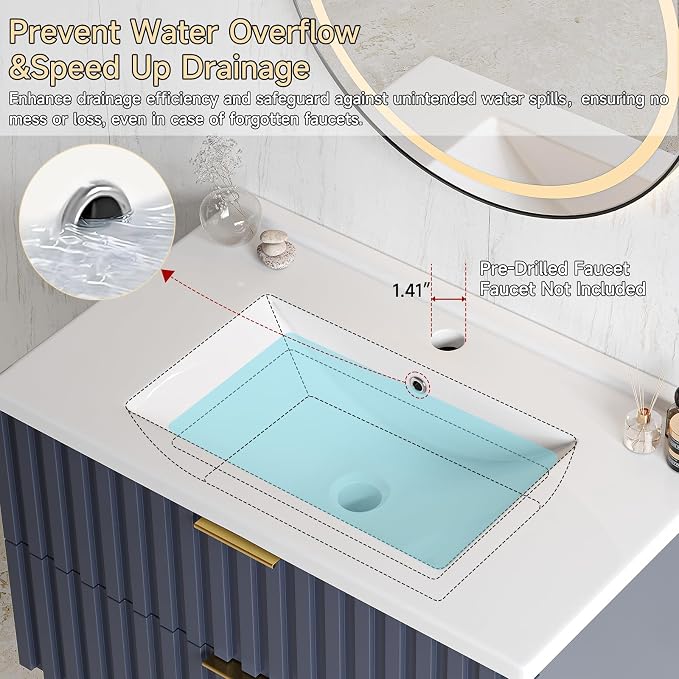 ONBRILL 30 Inch Bathroom Vanity - Image 7