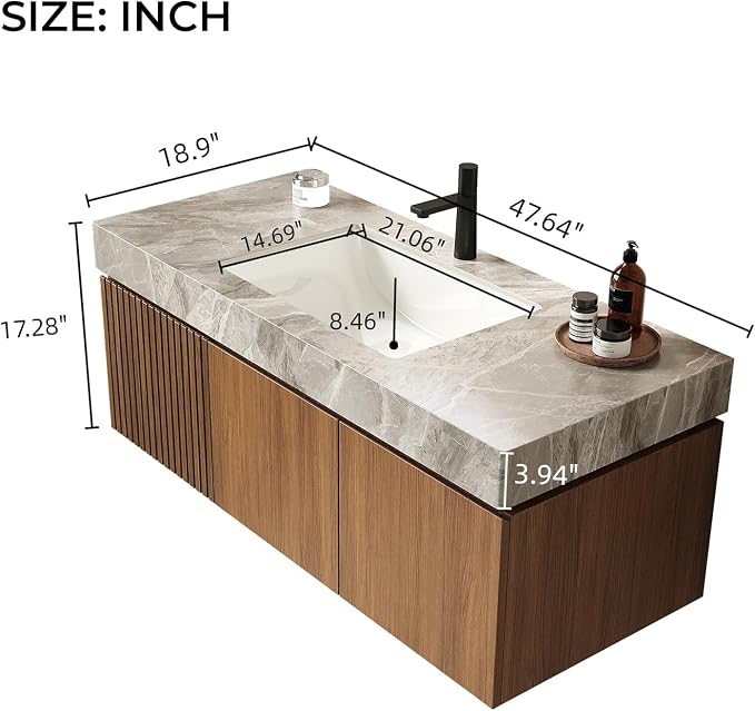 LKTART Floating 48 Inch Bathroom Vanity - Image 2