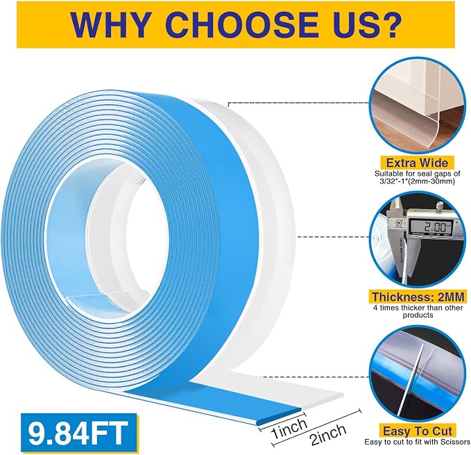 Weather Stripping Door Draft Stopper Door Bottom Seal Strip - Image 3