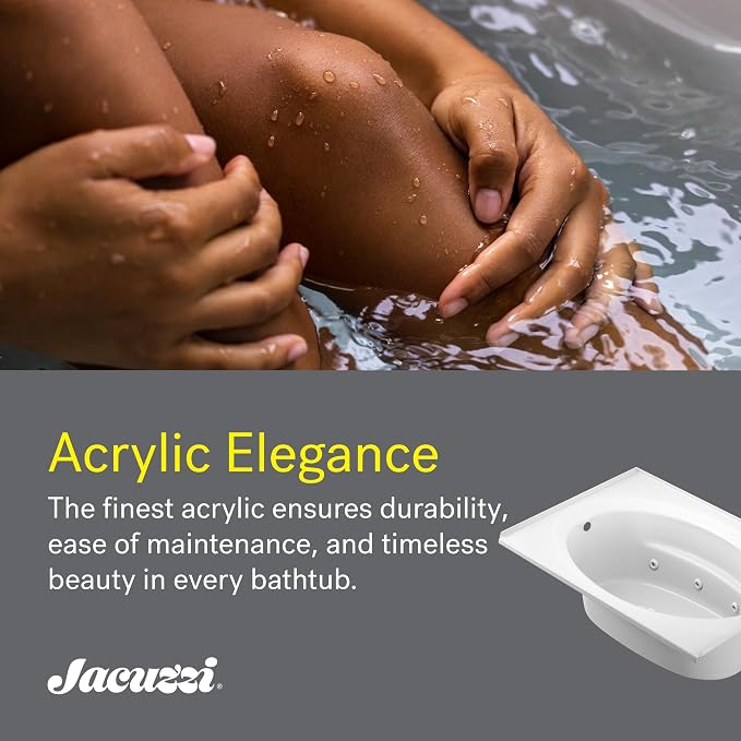 Jacuzzi SIGNATURE Acrylic Drop-In Bathtub, Jet Massage Tub, Slip Resistant - Image 2