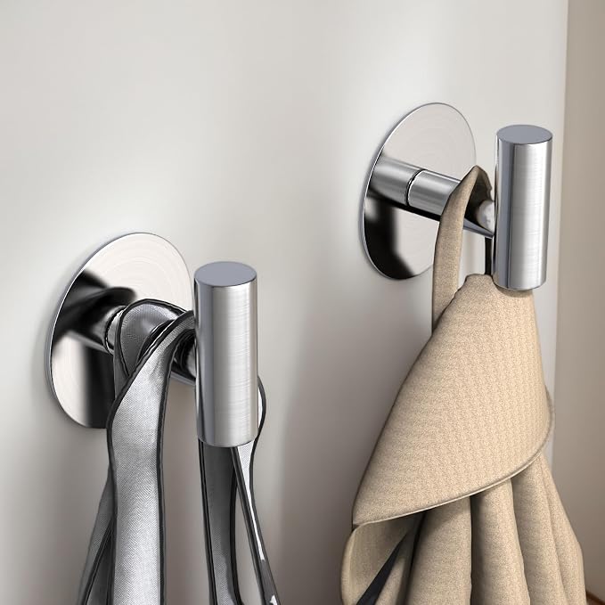 Heavy Duty Self-Adhesive Coat Hooks, Stainless Steel Towel Hooks - Image 2
