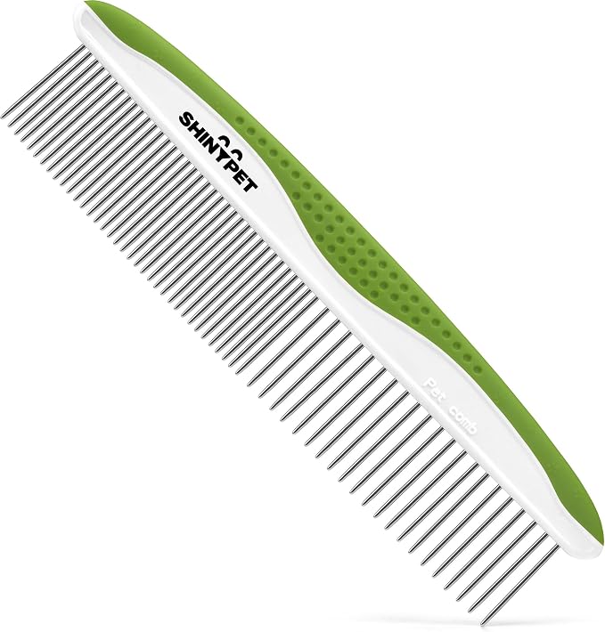 Dog & Cat Comb – Removes Tangles, and Matted Fur – Grooming Tool by ShinyPet