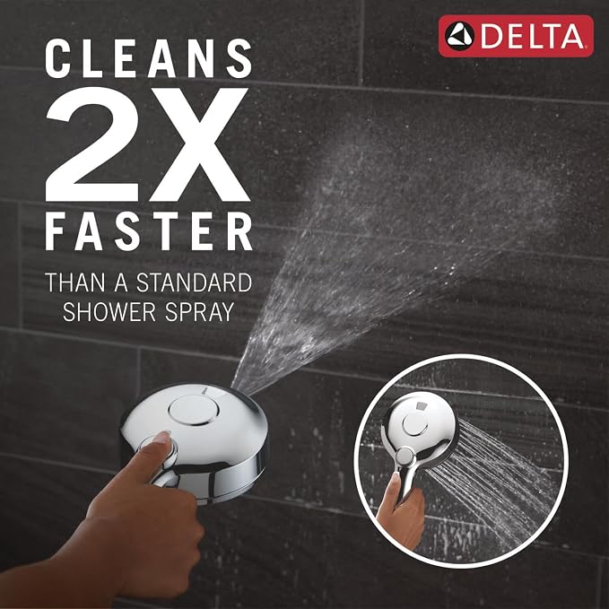 Delta 5-Setting HydroRain 2-in-1 Dual Shower Head - Image 2