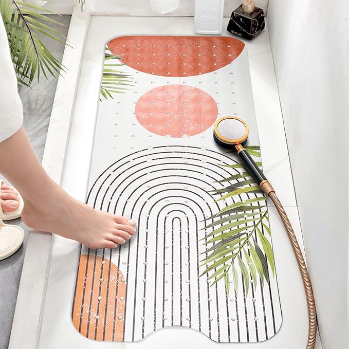Bathtub Mat Non Slip, Bohemia Extra Long Bath tub Mat Shower Floor Mat - Image 6
