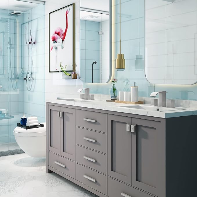 Luxury Brass Modern Widespread Waterfall Bathroom Sink Faucets - Image 2