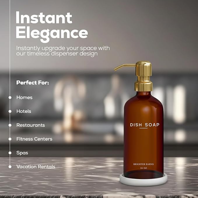 Luxury Glass Dish Soap Dispenser - Image 2