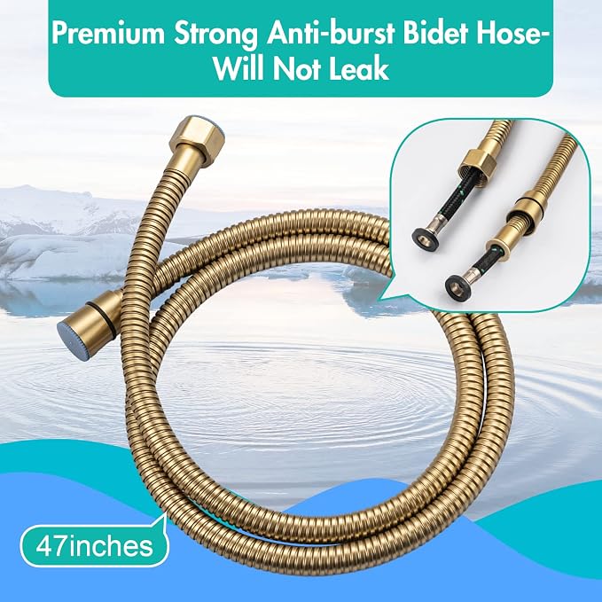 BARROCK Handheld Bidet Sprayer for Toilet, Stainless Steel Metal Made Baby - Image 5