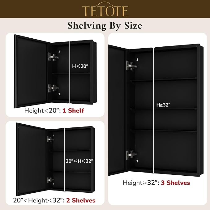 TETOTE 20 x 28 Bathroom Mirror - Image 8
