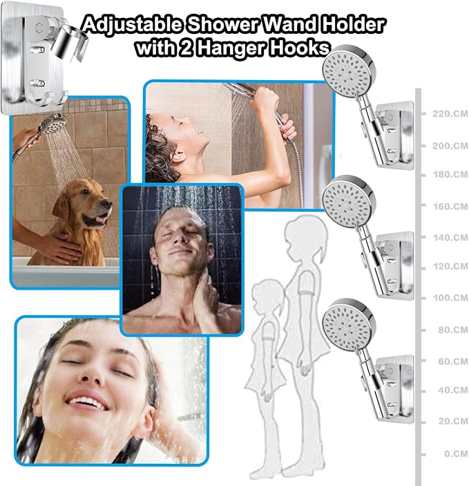 Shower Head Holder, Adjustable Handheld Shower Wand Holder - Image 7
