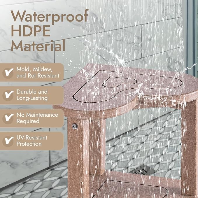 Corner Shower Stool for Inside Shower - Image 5