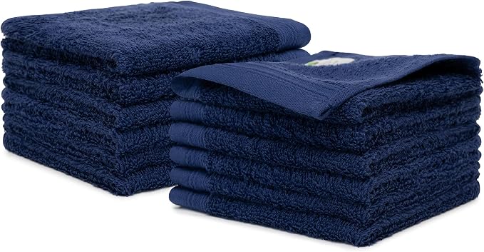 100% Cotton Washcloths Set 13” x 13” | Dark Grey Towels | Set of 12 Ultra Soft - Image 5