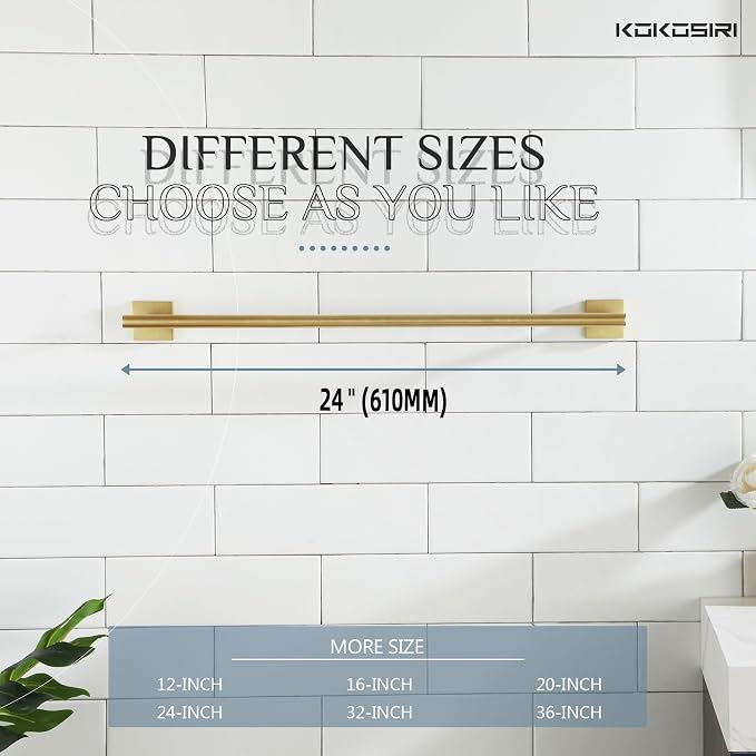 KOKOSIRI Bathroom Towel Bar Bath Towel Holders - Image 3
