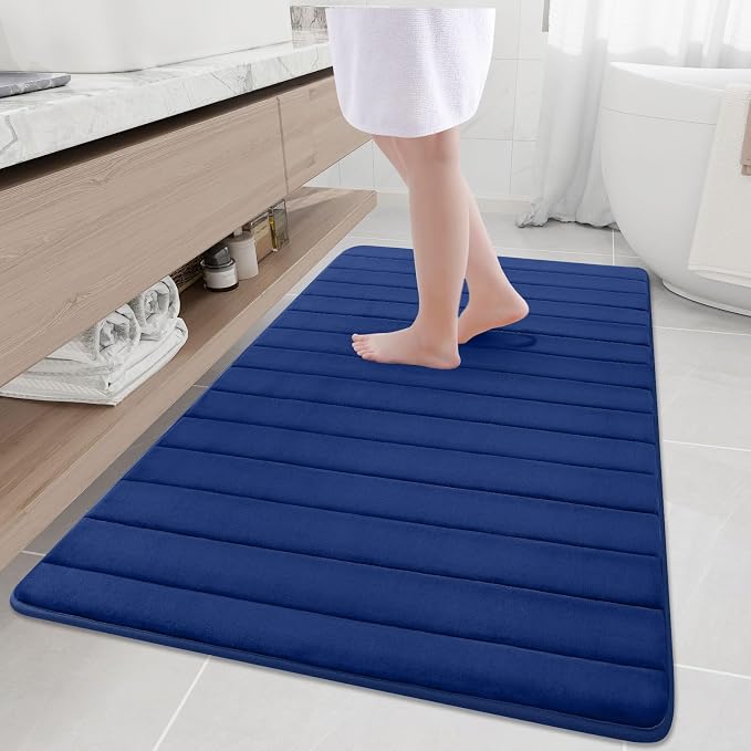 Buganda Memory Foam Bath Mat, Ultra Soft and Non-Slip Bathroom Rugs, Water by Buganda