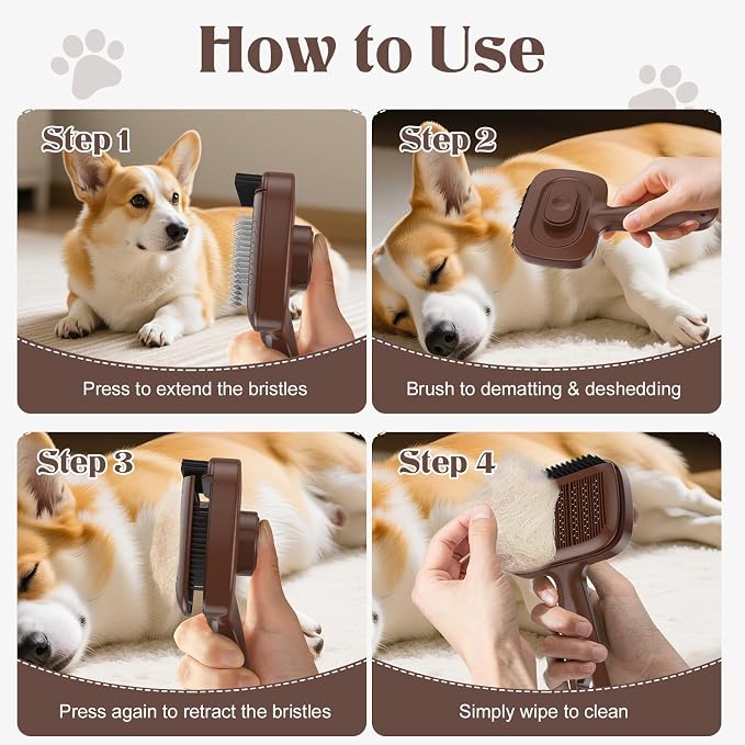 Self Cleaning Dog Brush for Shedding - Image 8