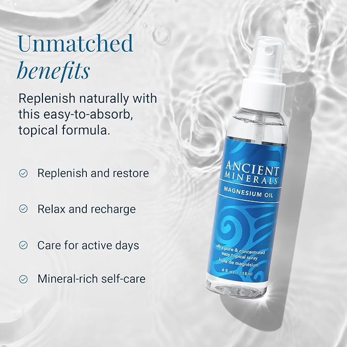 Ancient Minerals Magnesium Oil Spray Bottle of Pure Genuine Zechstein Magnesium - Image 3