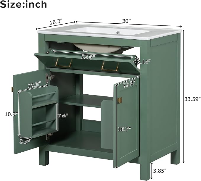 Linique 30" Bathroom Vanity - Image 2