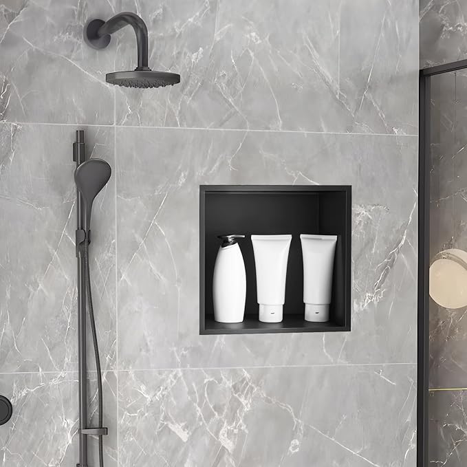 SaniteModar Shower Niche, Stainless Steel Shower Niche 12" X 12" No Tile Needed - Image 8