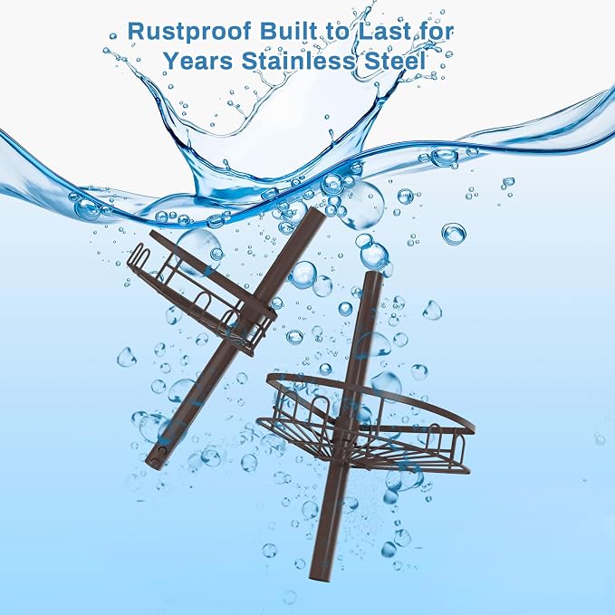 Rustproof Shower Corner Caddy Shelf - Image 3
