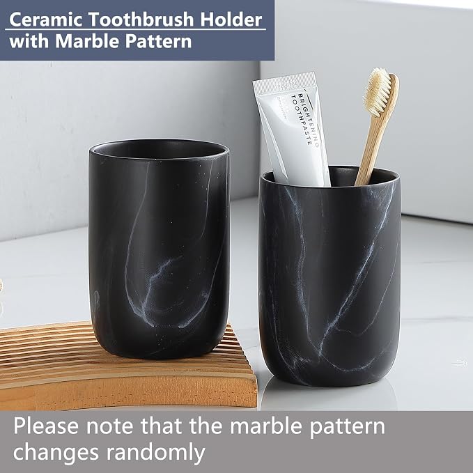 Black Marble Toothbrush Holder - Image 3