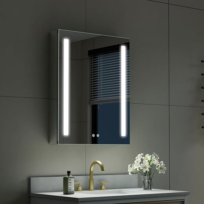 WELLFOR 24" X 30" LED Medicine Cabinet - Image 12