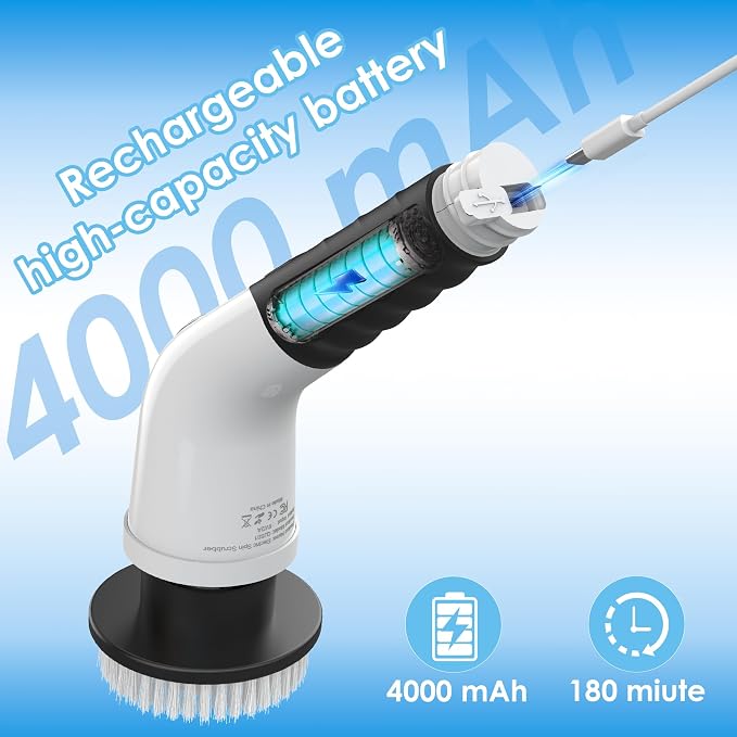 Electric Spin Scrubber, Cordless Cleaning Brush - Image 7