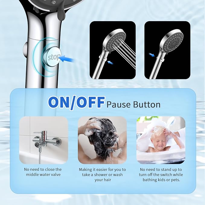 FASDUNT High Pressure Rain Shower Head - Image 5
