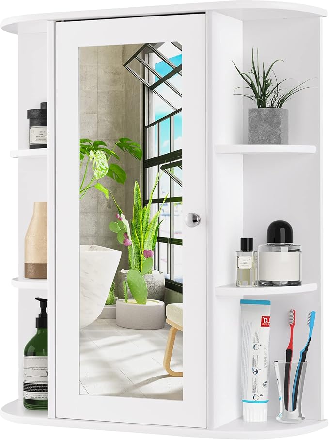COSTWAY Wall Mounted Bathroom Cabinet, Storage Organizer by COSTWAY
