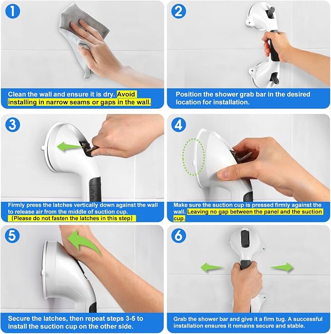 Suction Grab Bar with Safety Indicator - Image 6