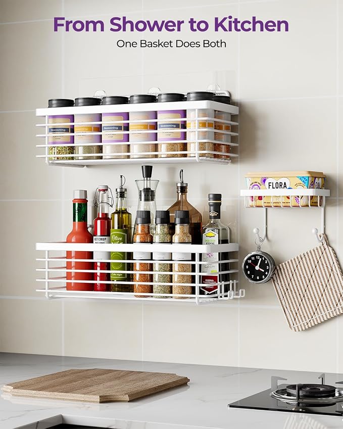ODesign Shower Caddy 3 Pack SUS304 Stainless Steel-No Drilling-Shower Bathroom - Image 6