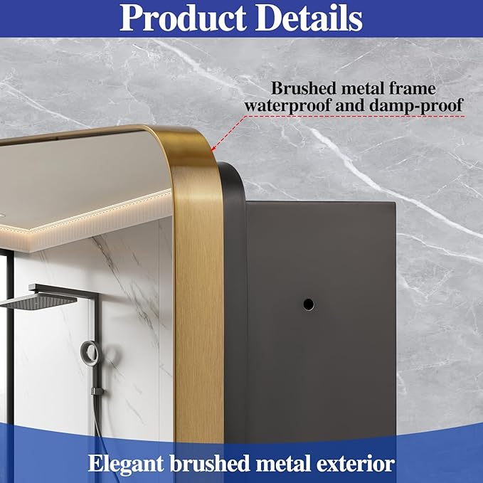 Bathroom Medicine Cabinet, Recessed & Surface Wall Cabinet - Image 4