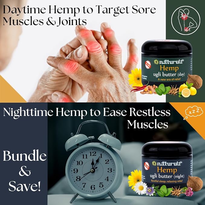 Ugli Butter Hemp Day & Night Bundle 4oz- Bundle and save! Daytime Hemp - Image 8