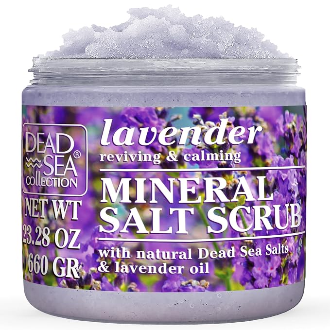 Dead Sea Collection Lavender Salt Scrub – Exfoliating Body Scrub by DeadSeaCollection
