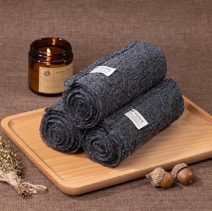 Yiclick Exfoliating Washcloth Towel, Japanese Exfoliating Bath Wash Cloth - Image 8