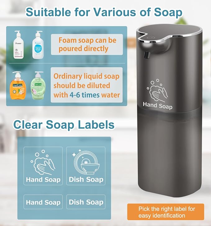 Soap Dispenser, Automatic Foaming Soap Dispenser - Image 4