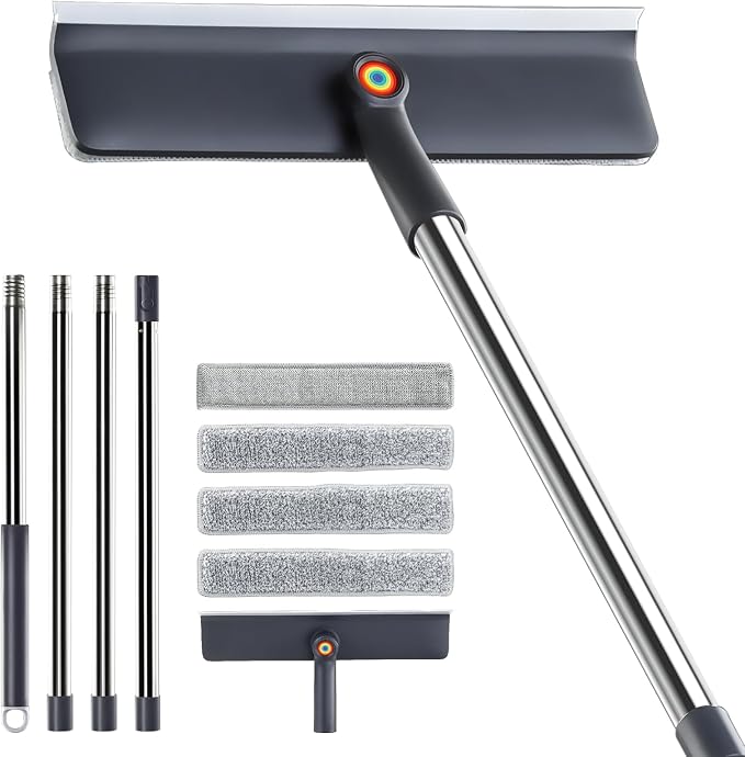 Window Cleaning Kit, Rotatable Window Squeegee by funest